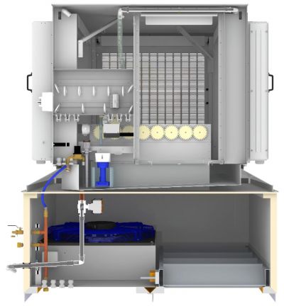 Der CoolStream T lüftet und kühlt nach Bedarf und  bietet gleichzeitig die Möglichkeit der Warmluftrückfüh- rung