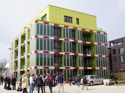 SolarLeaf Lamellen am BIQ-Haus in Hamburg