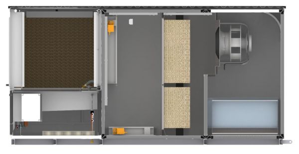 Der CoolStream R bietet die Raumluftkonditionierung  für das ganze Jahr: Lüftung, Kühlung, Heizung und  Warmluftrückführung sowie Luftfilterung werden in  einem System vereint.