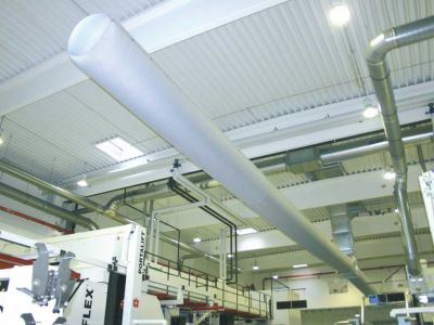 Kompaktes System für die Luftzuführung und Klimatisierung industrieller Räume